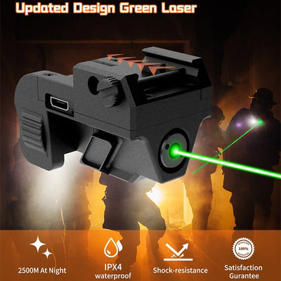 Laser pistolet Rail Picatinny Weaver USB rechargeable - ACTION AIRSOFT