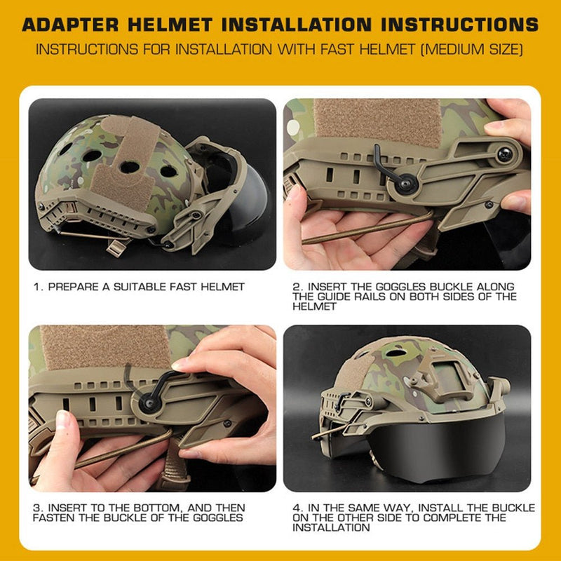 Lunettes à rabat casque Fast Panther Military - ACTION AIRSOFT