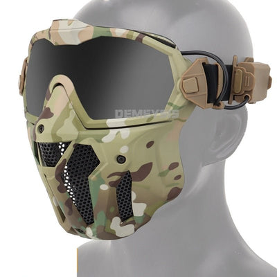 Masque de tir avec lunettes ventilateur anti-buée OPS - ACTION AIRSOFT