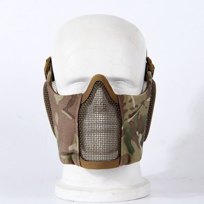Masque protection tactique Airsoft filet en métal - ACTION AIRSOFT