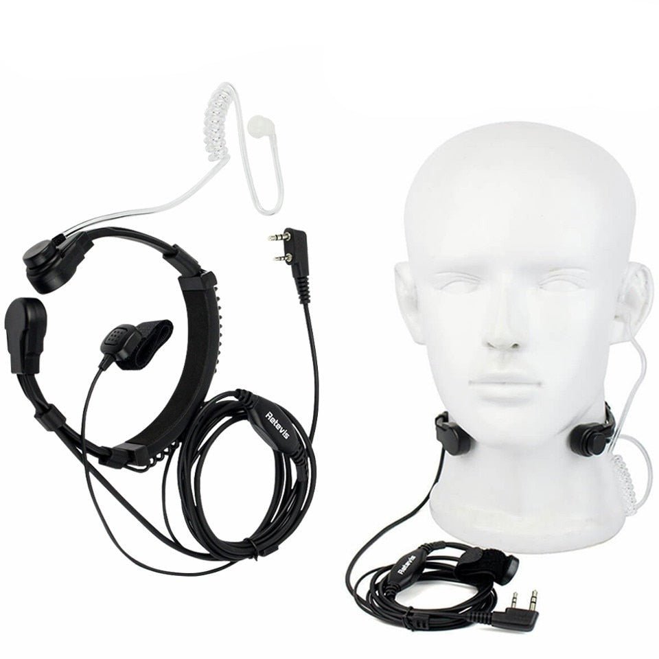 Microphone casque PTT talkie walkie Kenwood, TYT, Baofeng UV-5R RT5R H777 RT7 RT22 - ACTION AIRSOFT