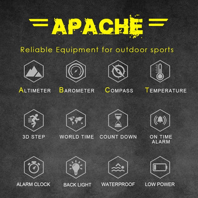 Montre Apache 3 North Edge avec boussole - ACTION AIRSOFT