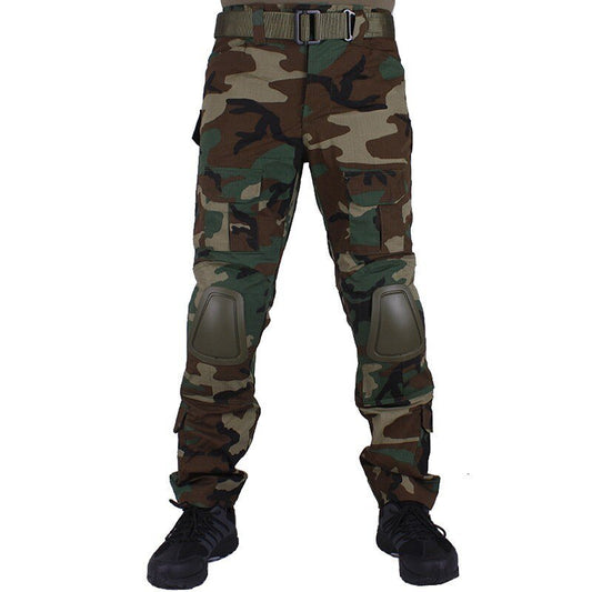 Pantalon cargo camouflage militaire BDU avec genouillères - ACTION AIRSOFT