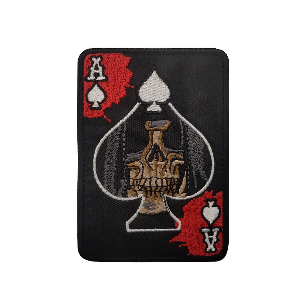 Patch carte Skull Poker - ACTION AIRSOFT