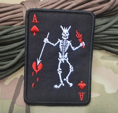Patch carte Skull Poker - ACTION AIRSOFT