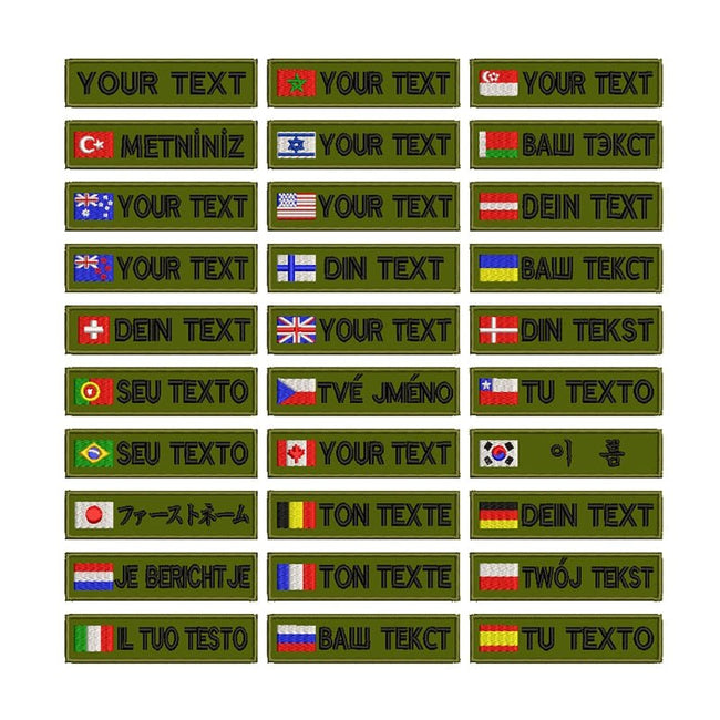Patch drapeau avec nom personnalisé pour uniforme - ACTION AIRSOFT