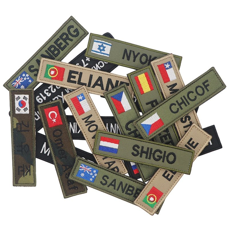 Patch drapeau avec nom personnalisé pour uniforme - ACTION AIRSOFT