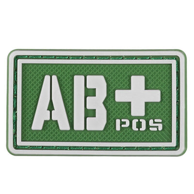 Patch groupe sanguin militaire 3D PVC lumineux - ACTION AIRSOFT