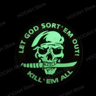 Patch lumineux PVC crochet militaire Swat OPS - ACTION AIRSOFT