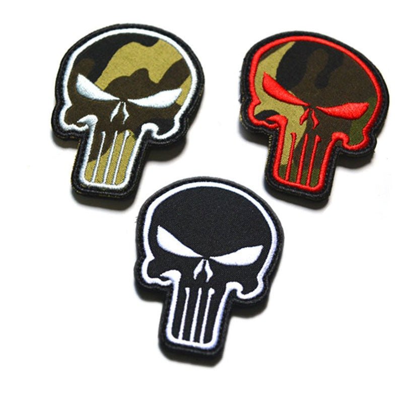 Patch Punisher 3D tissu brodé 3 couleurs - ACTION AIRSOFT