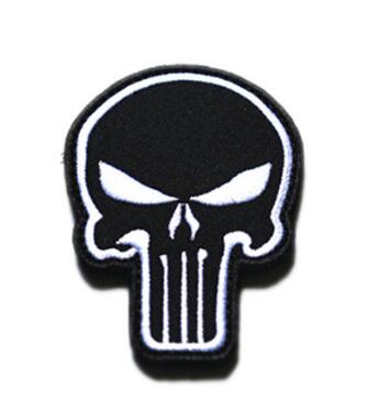 Patch Punisher 3D tissu brodé 3 couleurs - ACTION AIRSOFT